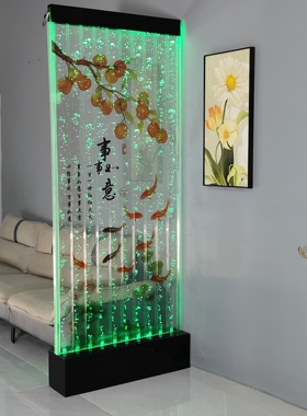 【事事如意+高配版】低噪音升级 水幕墙屏风隔断流水玄关轻奢简约