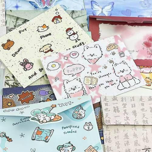 热门信封信纸套装盲盒大合集ins简约手写祝福创意高级留言信筏 - 图2