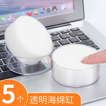 5 clothes Number of money wet hands transparent round point money vat money finance special cute few money treasure water sponge cylinder dip in water Stained Water Box God Instrumental Sponge Creativity