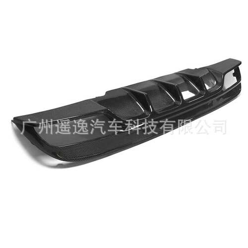 适用奔驰新C级W205改装碳纤维FD款带领航灯后唇扰流板后下巴后铲 - 图0