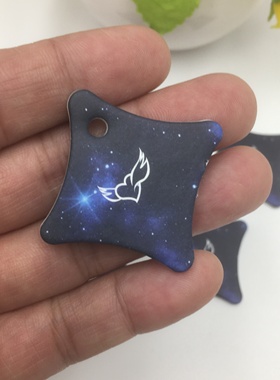 车载衣柜无味自喷香水精油双面印刷加厚散香星星天使香薰吊卡