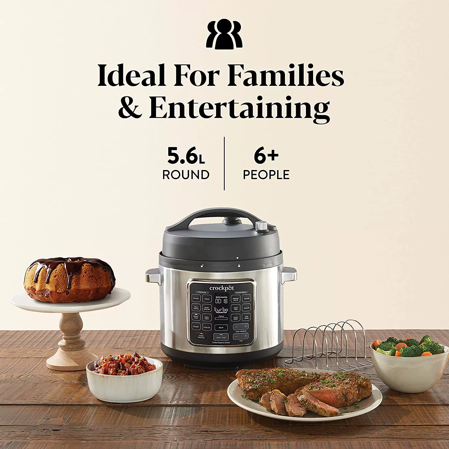 British purchasing CROCKPOT TURBO MULTICOOOR CSC062 Multifunctional Pressure Pressure Cooker 14 -in -1