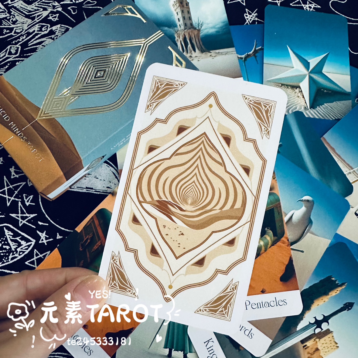 Lucid Minds Tarot Deck& Book清醒头脑塔罗牌+书卡罗牌-图2