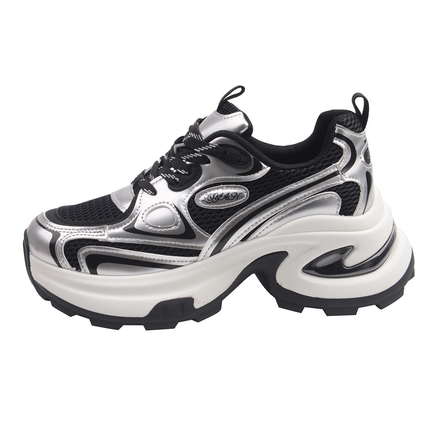 爆款百搭厚底老爹鞋女小个子增高2026超火新款春季黑色运动休闲鞋,淘宝优惠券,粉丝福利购,淘宝优惠卷