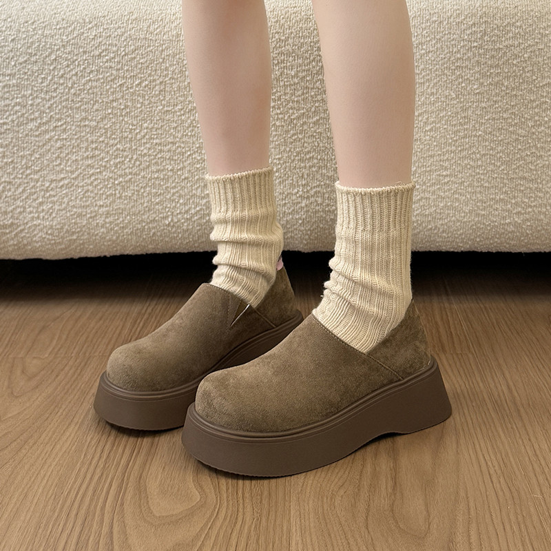 复古法式厚底增高深口单鞋女2026新款春秋季超火配裙子坡跟勃肯鞋,淘宝优惠券,粉丝福利购,淘宝优惠卷