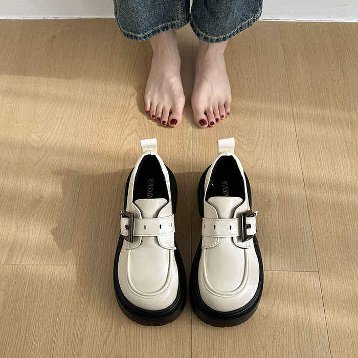 复古英伦厚底小皮鞋女黑色圆头深口单鞋2026新款春秋玛丽珍乐福鞋,淘宝优惠券,粉丝福利购,淘宝优惠卷