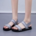 Dép 2019 mới chữ thường Hàn Quốc dép thể thao nữ hoang dã phẳng với giày mùa hè - Sandal Sandal