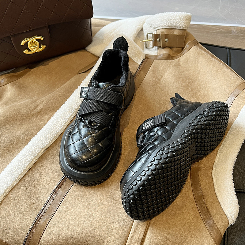 冬天毛毛鞋女2025冬季新款时尚百搭加绒一脚蹬豆豆保暖棉鞋乐福鞋,淘宝优惠券,粉丝福利购,淘宝优惠卷