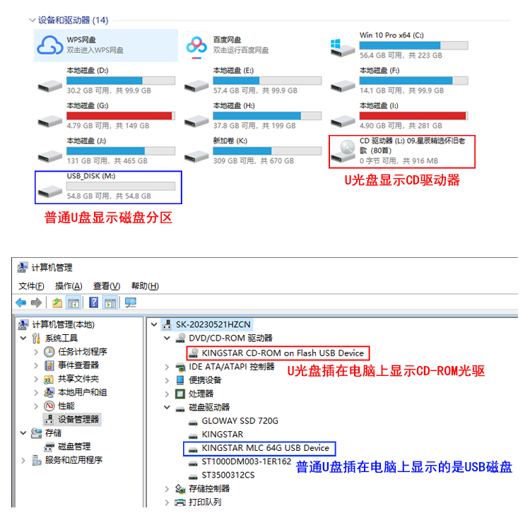 内网U盘量产模拟可擦写DVD光驱USBCDROM禁用政企GA网烧录刻优光盘-图1