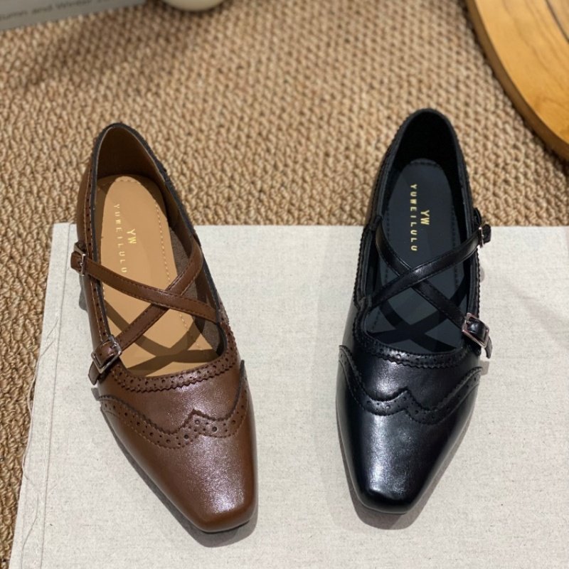 法式方头玛丽珍鞋女2026春季新款防滑一字带扣交叉带芭蕾平底单鞋,淘宝优惠券,粉丝福利购,淘宝优惠卷