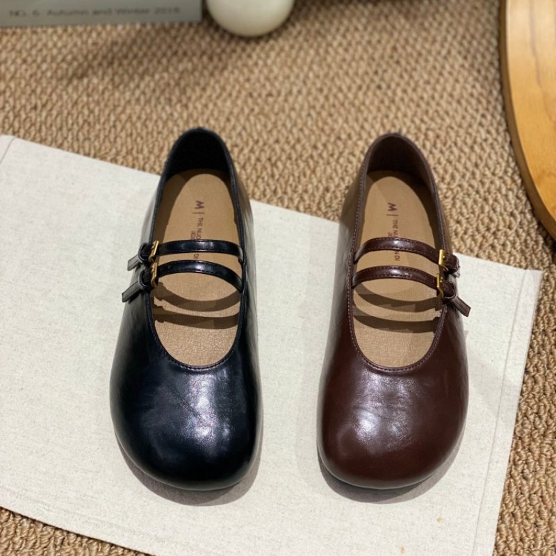 2026春季爆款法式复古风一字扣玛丽珍鞋女圆头平底真皮百搭单鞋女,淘宝优惠券,粉丝福利购,淘宝优惠卷