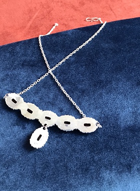 凉玥 尼泊尔手工拉丝石榴石紫水晶黄水晶太阳石月光石925银项链