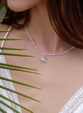 蓝海宝串珠夏日海星度假项链