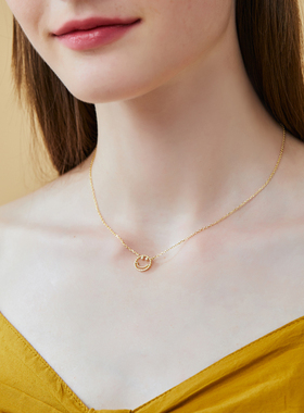 可爱笑脸项链少女手链女生礼物