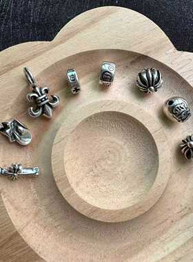 十字架同款手串配件隔片S925手链吊坠 饰品散珠DIY珠子手串10mm