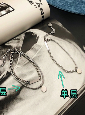 韩版网红超酷嘻哈蛇骨拼接脚链