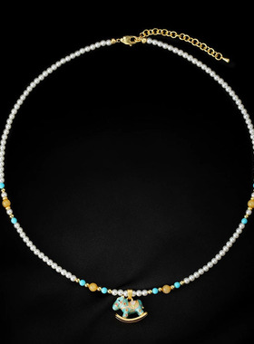 雨琦混合宝石镶嵌圆珠链