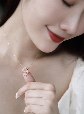 精灵乐园925纯银18K玫瑰女项链