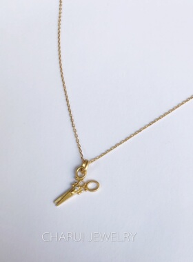 厄运剪刀纯银百搭轻奢小众锁骨链