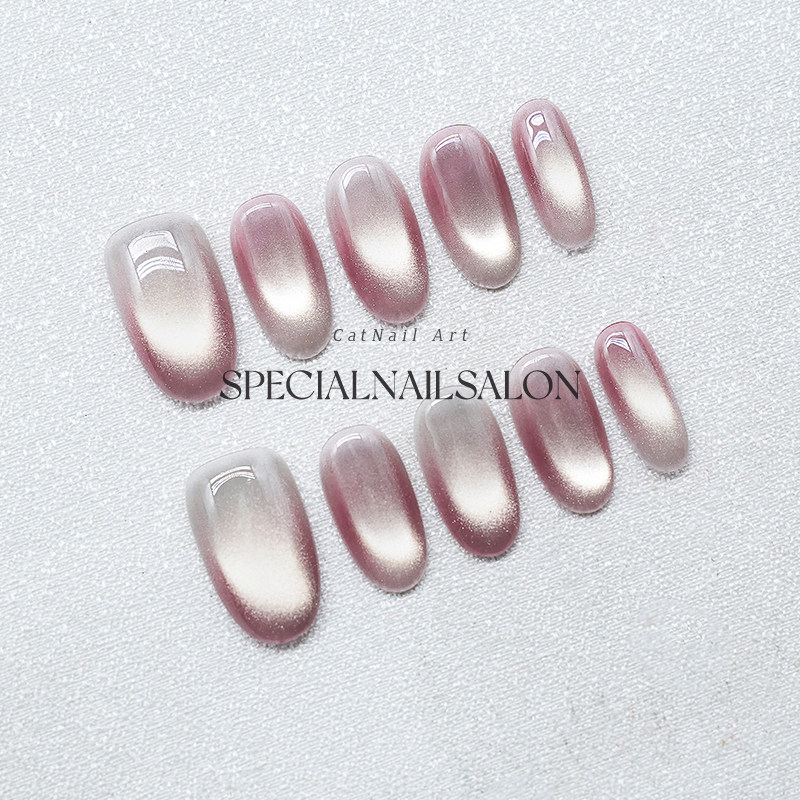 【素心浅笑】纯手工穿戴甲裸色简约猫眼2025新款温柔显白美甲贴片,淘宝优惠券,粉丝福利购,淘宝优惠卷