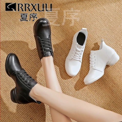 Летняя белая обувь, танцующие современные туфли, из натуральной кожи, мягкая подошва