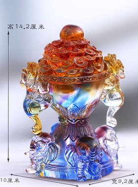 象上供财琉璃大象貔貅风水招财