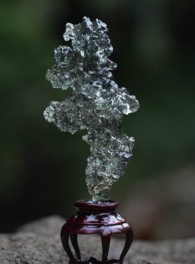 工艺琉璃居家装饰柜摆放假山造景