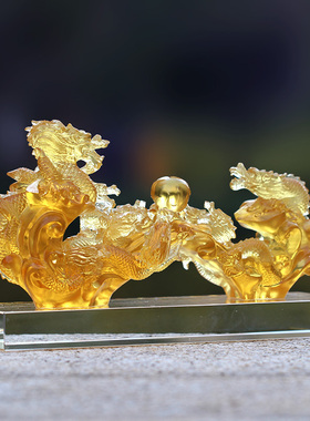 琉璃九龙如意风水吉祥摆件