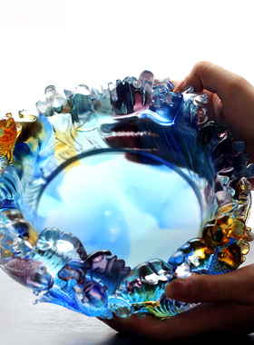 古法琉璃招财进宝纳福开业礼品