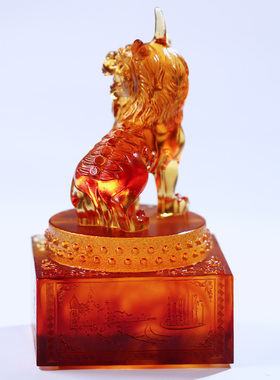 琉璃貔貅印章刻字盖章居家办公摆件客厅桌面摆放装饰信笺盖印用品