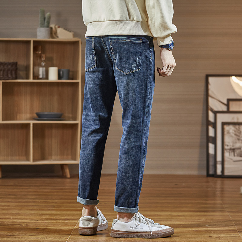 唐狮男士2021春秋新款韩版牛仔裤 唐狮喜之乐牛仔裤