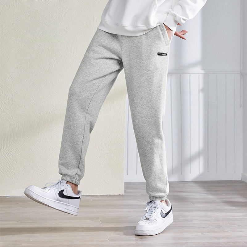 唐狮灰色2021秋季新款韩版休闲裤子 唐狮喜之乐休闲裤