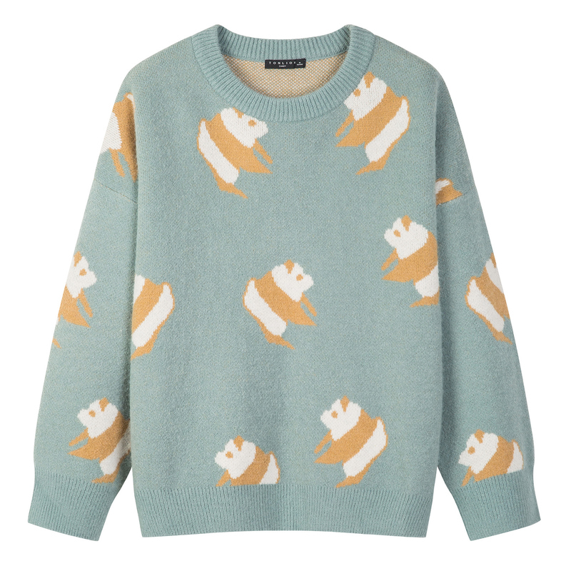 唐狮2020秋季新款日系慵懒外穿开衫 唐狮天悦毛衣