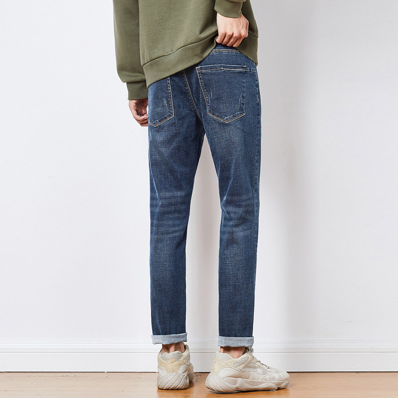 唐狮加绒男士2021冬季新款牛仔裤 唐狮喜之乐牛仔裤