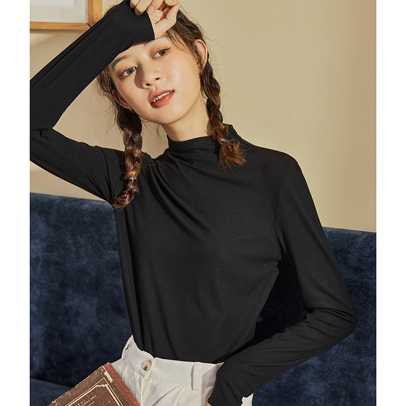 唐狮半高领2021秋季新款t打底衫 唐狮喜之乐T恤