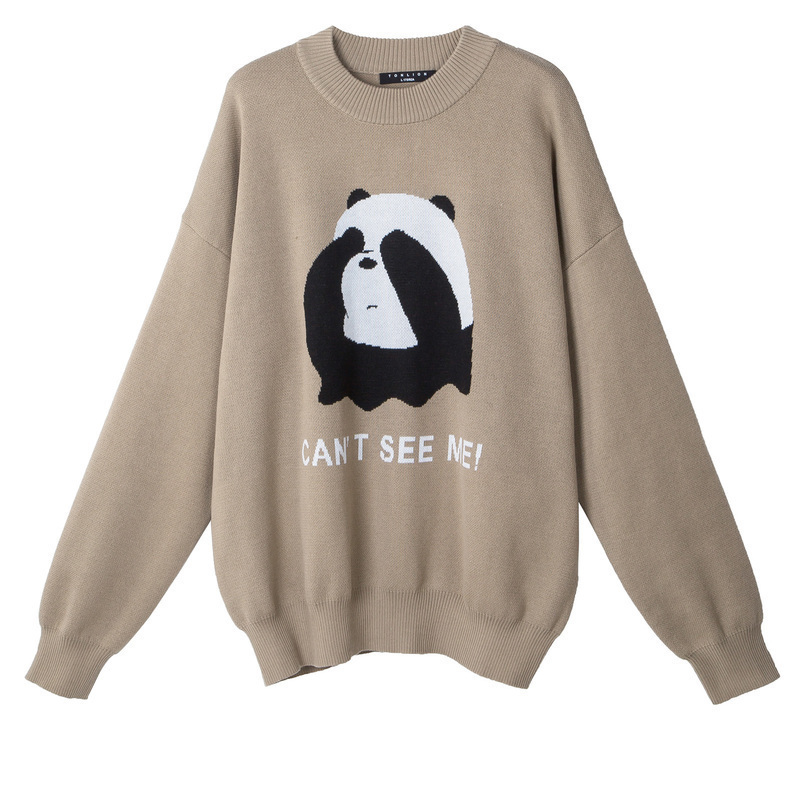 唐狮情侣男2021春秋新款卡通毛衣 唐狮喜之乐针织衫/毛衣