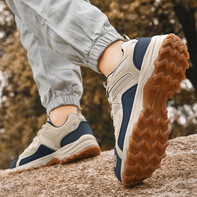 春秋季男休闲运动鞋真皮中年爸爸鞋子40岁男款50旅游鞋60牛筋底,淘宝优惠券,粉丝福利购,淘宝优惠卷