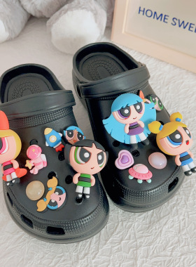 crocs卡骆驰鞋花鞋扣洞洞鞋鞋扣