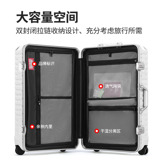 Роуминговый чемодан с алюминиевой рамой, обновленная версия 2025 года.