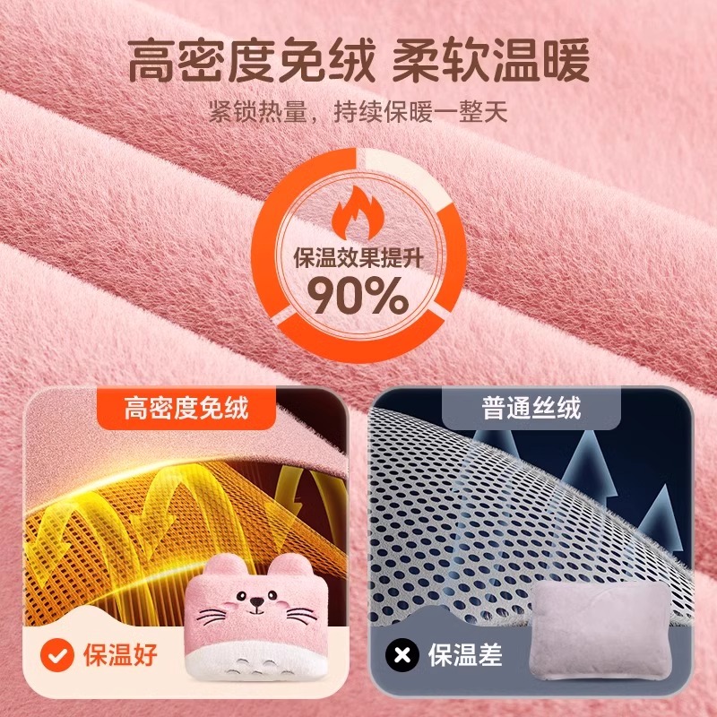 长虹热水袋充电款暖手宝暖宝宝防爆暖水袋电热宝毛绒热敷专用正品