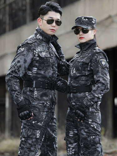 Черный камуфляжный комплект, дорожный износостойкий лонгслив