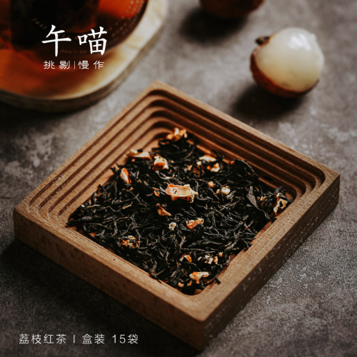 午喵 荔枝红茶袋泡茶 斯里兰卡锡兰红茶果粒茶冷泡水果茶三角包 - 图1