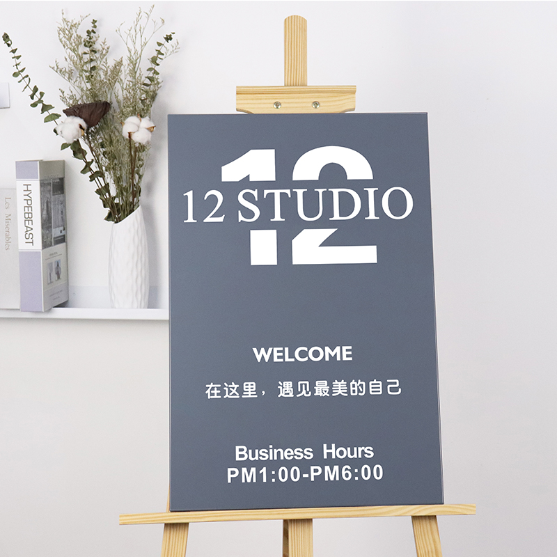 ins风服装店铺门头展示牌网红logo招牌工作室门牌公司广告牌定制 - 图0