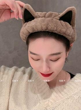 可爱猫耳朵洗脸束发带女发箍男头