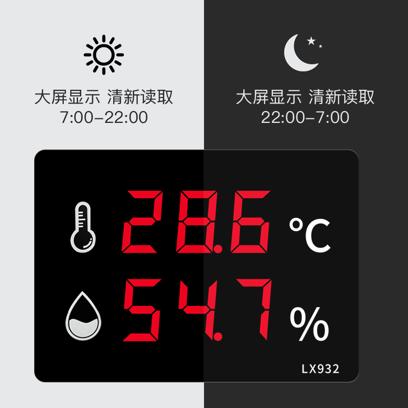 乐享干温度湿度计表养殖场工业大棚农业专用显示仪器高精度LX932-图3