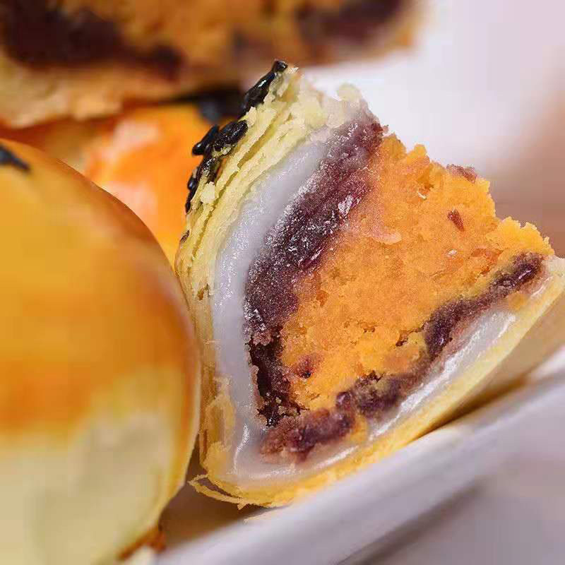 麦赞雪媚娘流心酥休闲甜品蛋黄酥 灼岳食品传统糕点