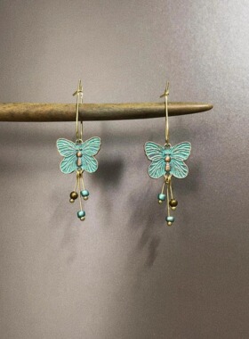 Vintage古着 Bohemian butterfly耳饰