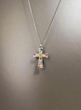 Vintage古着 Flower vine cross项链