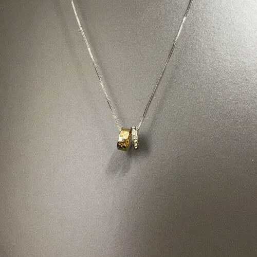 Vintage古着 Closed moon twins项链 - 图1