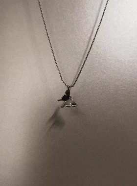 Vintage古着 Black butterfly项链